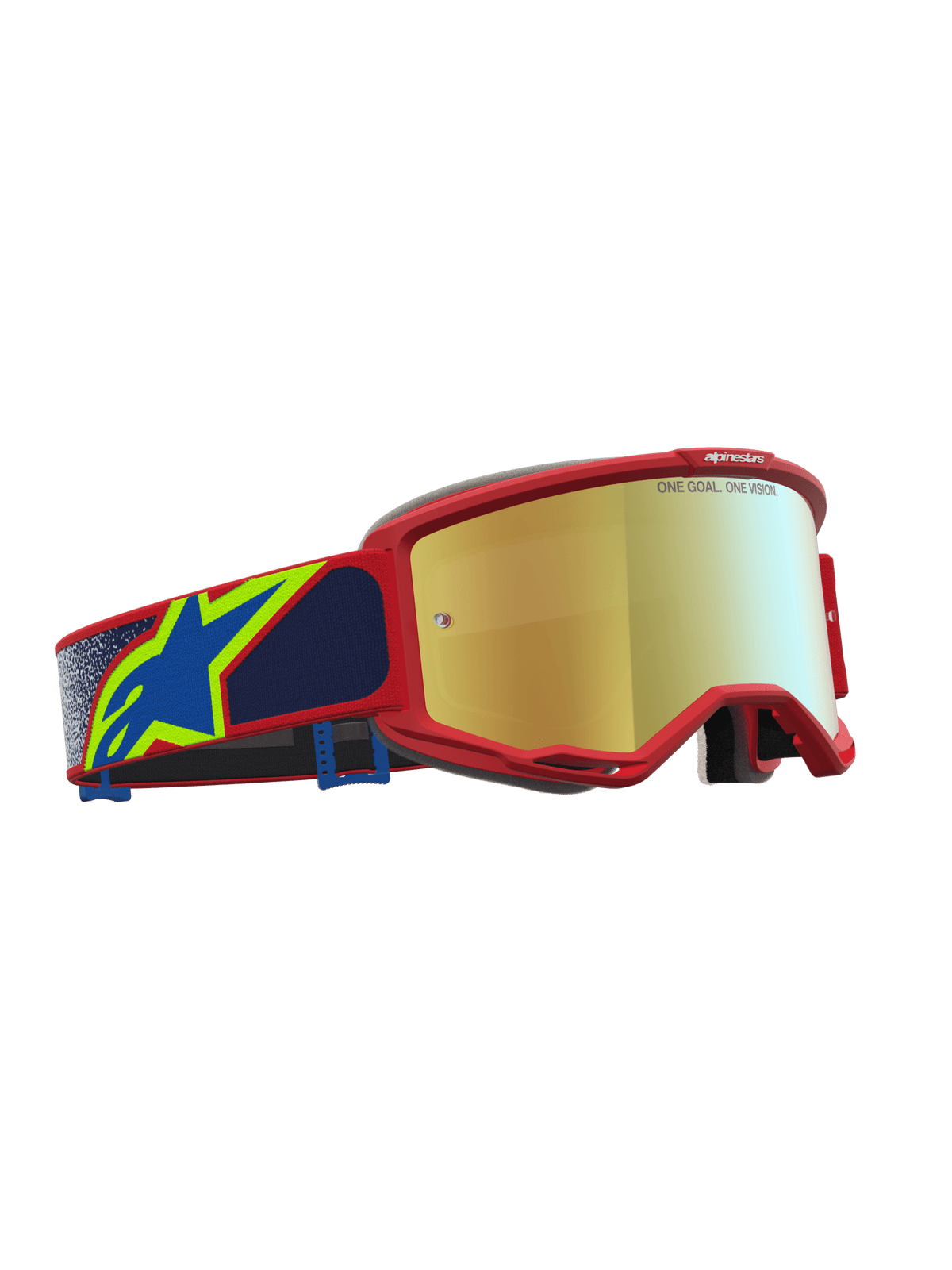 Alpinestars Vision 5 Drag Gafas de Seguridad Rojo Fuego Azul Espejado Dorado - MxProStoreParts