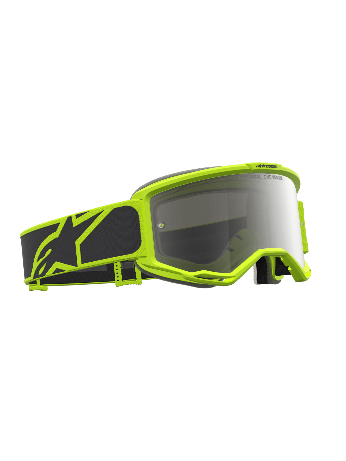 Alpinestars Vision 5 Rora Lunettes de sécurité Noir Jaune fluo Miroir argenté Taille unique - MxProStoreParts