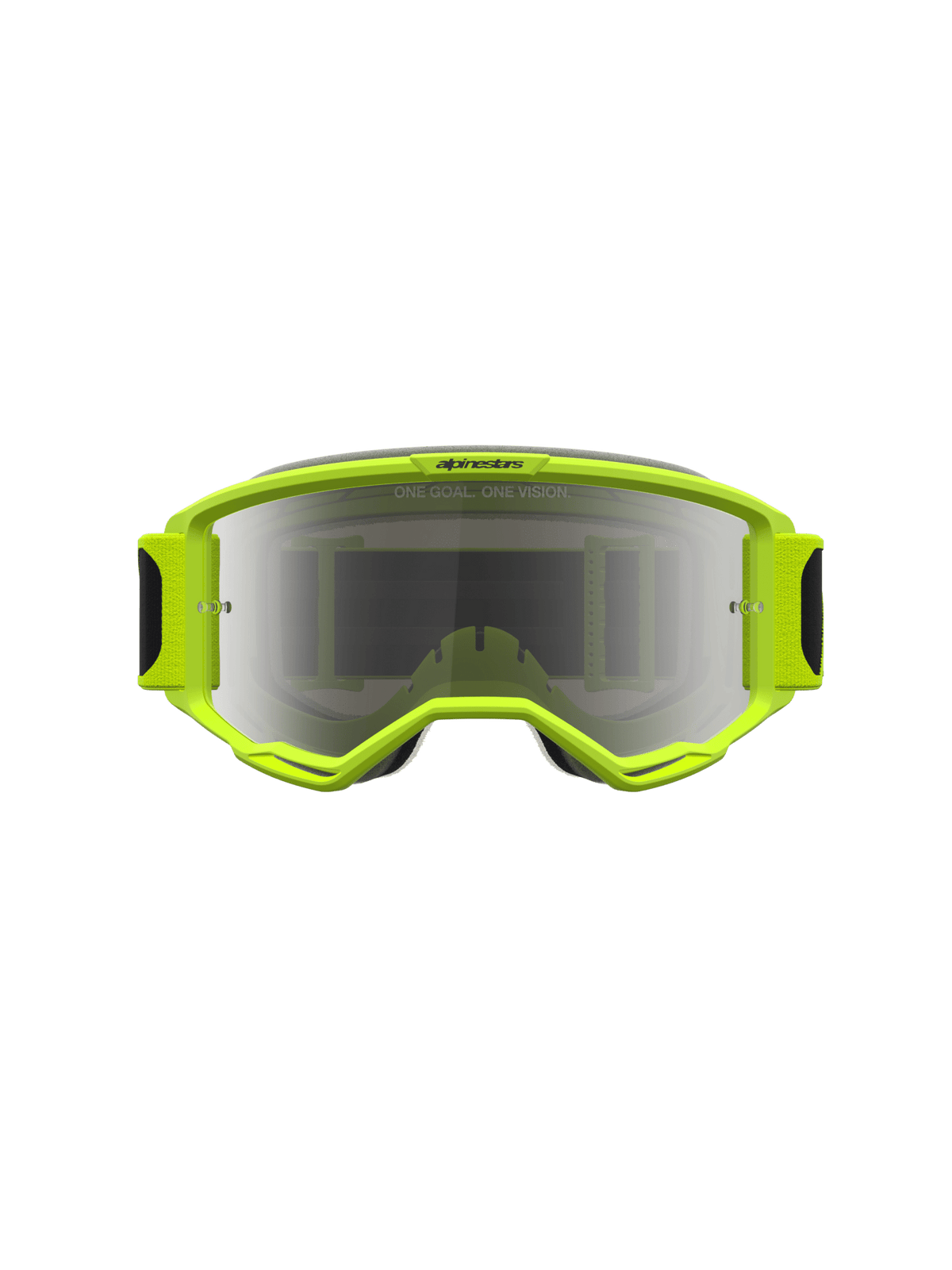 Alpinestars Vision 5 Rora Lunettes de sécurité Noir Jaune fluo Miroir argenté Taille unique - MxProStoreParts