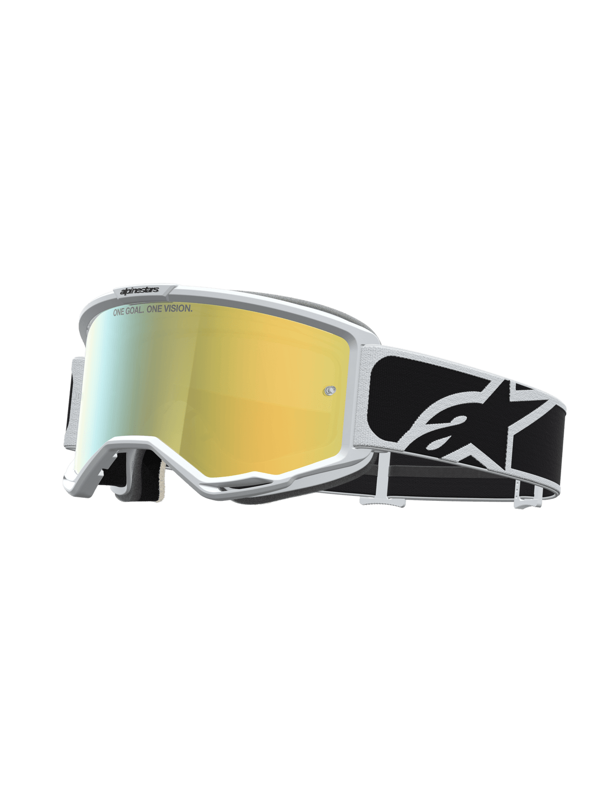 Alpinestars Vision 5 Rora Lunettes de sécurité Noir et Blanc Miroir Doré Taille Unique - MxProStoreParts