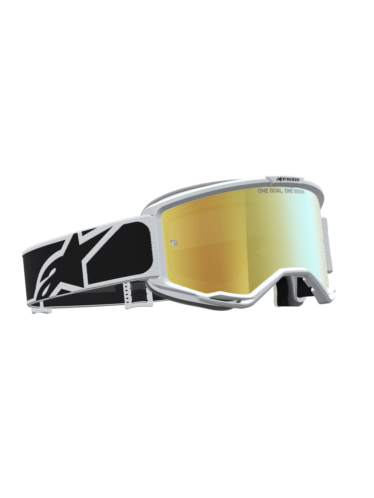 Alpinestars Vision 5 Rora Lunettes de sécurité Noir et Blanc Miroir Doré Taille Unique - MxProStoreParts