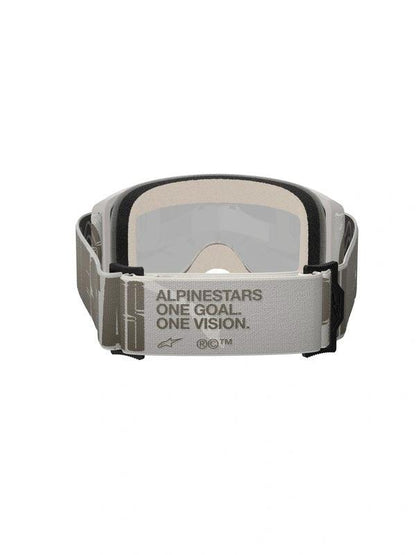 Alpinestars Vision 5 Hollow Wind goggles with gray strap and gold mirror lens