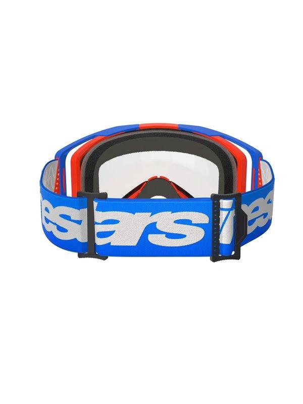 Alpinestars Goggle Vision 8 WORDMARK DUAL PANE BLUE ORANGE Clear - MxProStoreParts