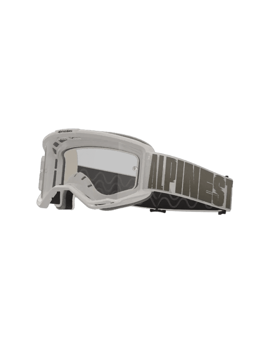 Masque de motocross Alpinestars Vision 5 Hollow – Gris, Écran transparent