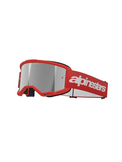 Alpinestars Vision 3 Wordmark Goggles Red Silver Mirror - MxProStoreParts