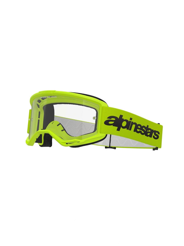 Alpinestars Brille Vision 3 WORDMARK Gelb Fluo Klar CrossBrill - MxProStoreParts