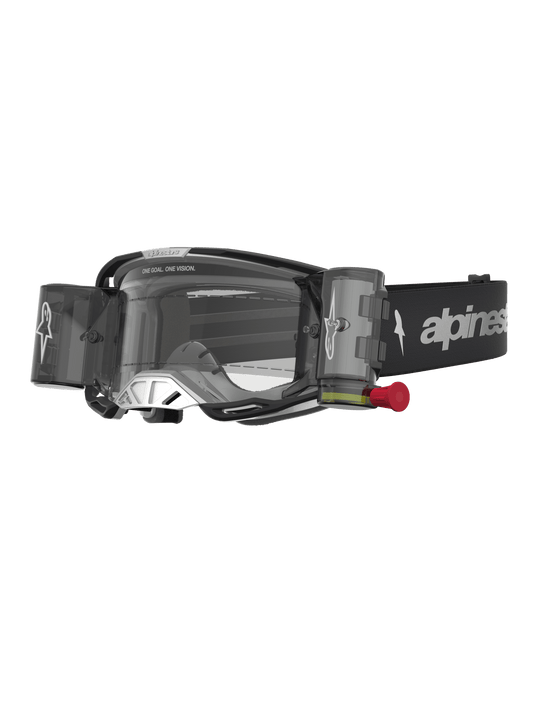 Alpinestars Vision 8 Système de Roll-Off Ambré Lunettes de Sécurité Noir, Argent et Transparent