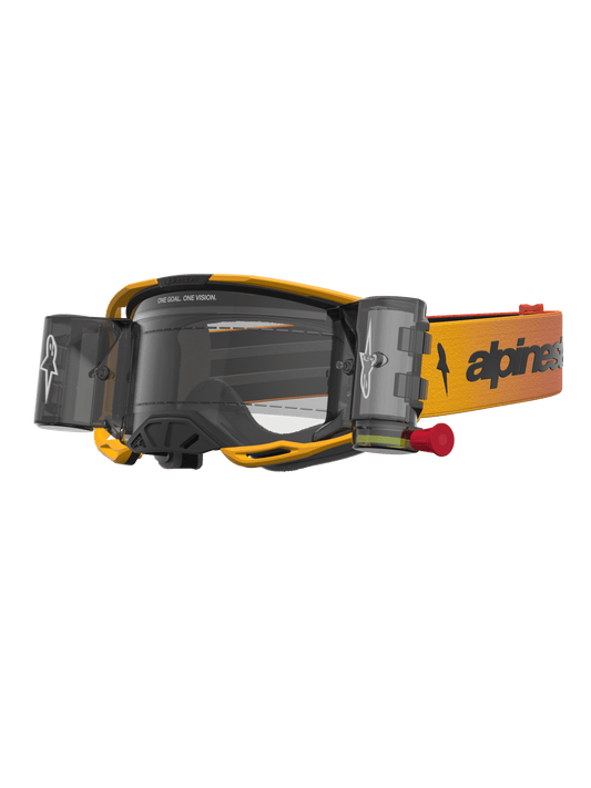 Alpinestars Vision 8 Amber Roll Off Lunettes de sécurité Jaune Rouge Noir Clair Taille Unique