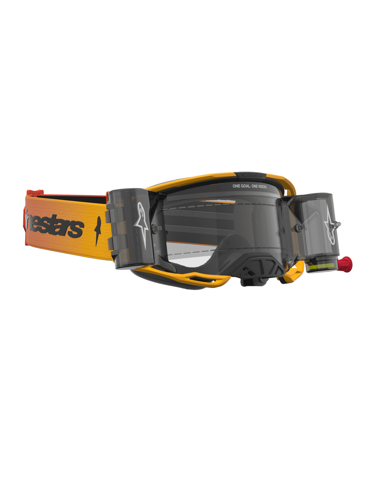 Alpinestars Vision 8 Amber Roll Off Lunettes de sécurité Jaune Rouge Noir Clair Taille Unique - MxProStoreParts