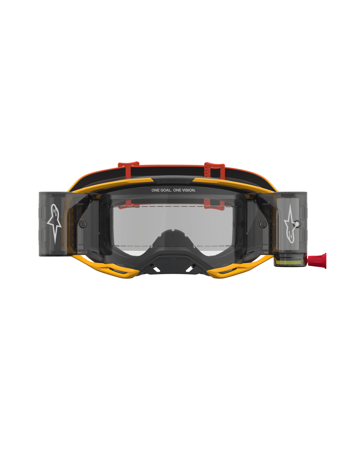Alpinestars Vision 8 Amber Roll Off Lunettes de sécurité Jaune Rouge Noir Clair Taille Unique - MxProStoreParts
