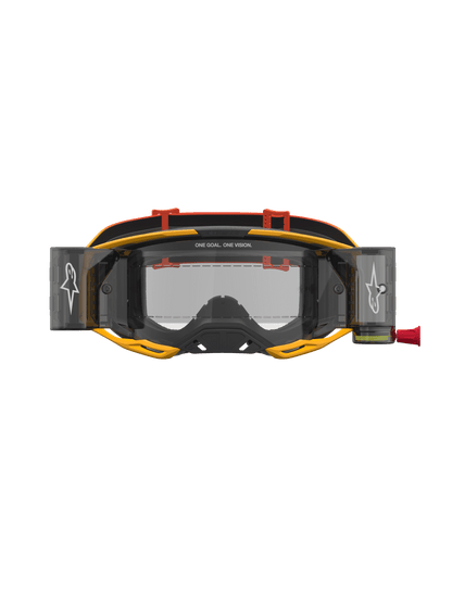 Alpinestars Vision 8 Amber Roll Off Lunettes de sécurité Jaune Rouge Noir Clair Taille Unique - MxProStoreParts