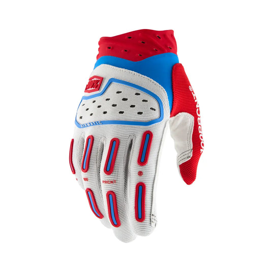 100% Airmatic 2 Gants de Moto Rouge Blanc Bleu