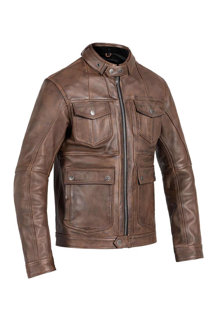 JOHN DOE Drifter leren herenjas bruin, maat L - MxProStoreParts