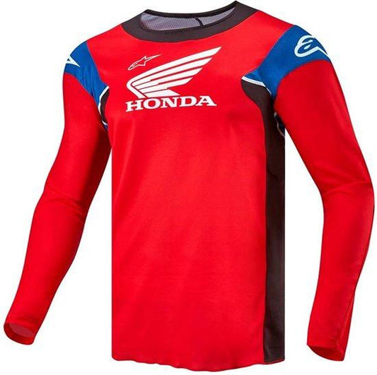 Maillot iconique Alpinestars Honda Racer rouge vif noir blanc