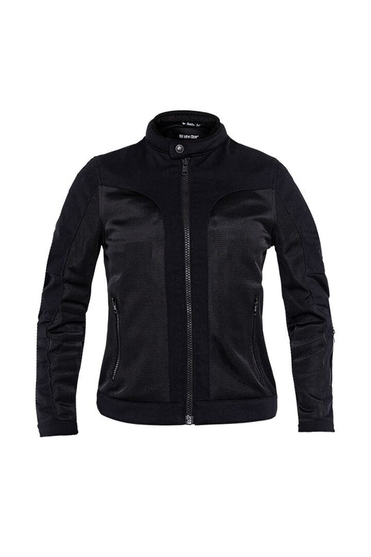 JOHN DOE Aero Mesh damesmotorjas zwart – maat M