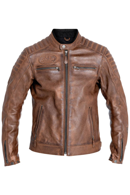 JOHN DOE Dexter leren herenjas bruin 3XL