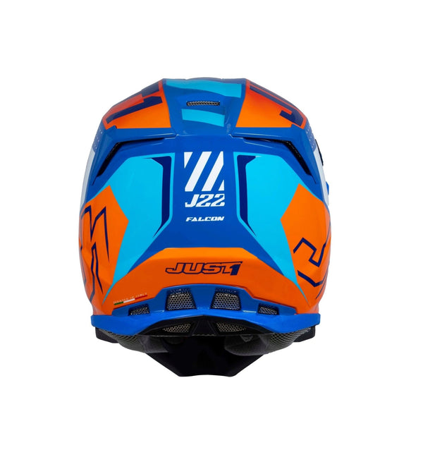 Just1 Casque J-22 F Falcon Orange/Bleu - MxProStoreParts