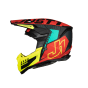 Just1 J-22 F Junior Falcon Casco de Motocross Fluorescente Rojo Amarillo Negro - MxProStoreParts