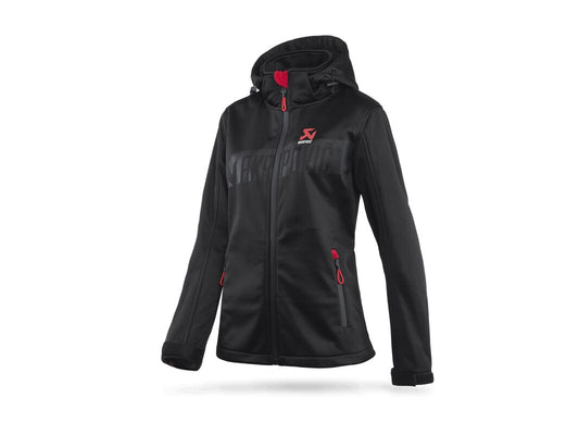 AKRAPOVIC Corpo softshell damesjas zwart/rood, maat M