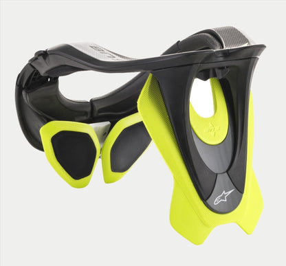 Alpinestars BNS Tech 2 Support de Cou Noir Jaune Fluo - MxProStoreParts
