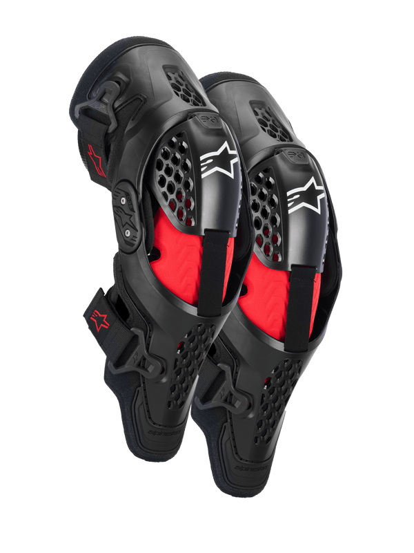 Alpinestars SX-1 Plasma Rodillera de Motocross con Marco Semirrígido Negro-Rojo - MxProStoreParts