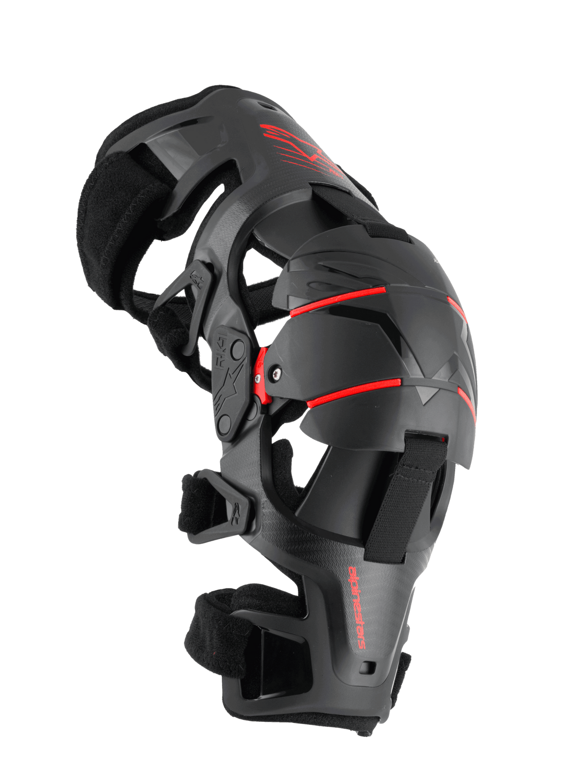 Alpinestars RK-1 Plasma Protectores de rodilla con bisagra de cuatro puntos negro y rojo - MxProStoreParts