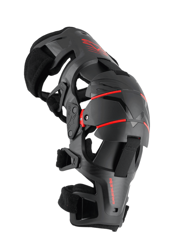 Alpinestars RK-1 Plasma Protectores de rodilla con bisagra de cuatro puntos negro y rojo - MxProStoreParts