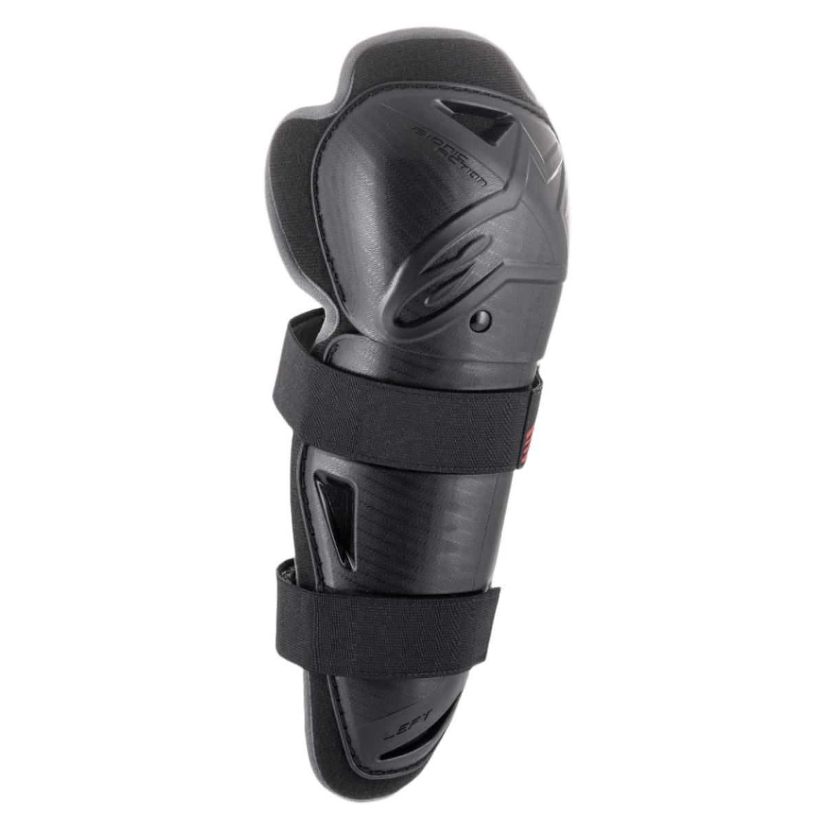 Protège-genoux Jeunes Asymétriques Alpinestars Bionic Action Noir Rouge - MxProStoreParts