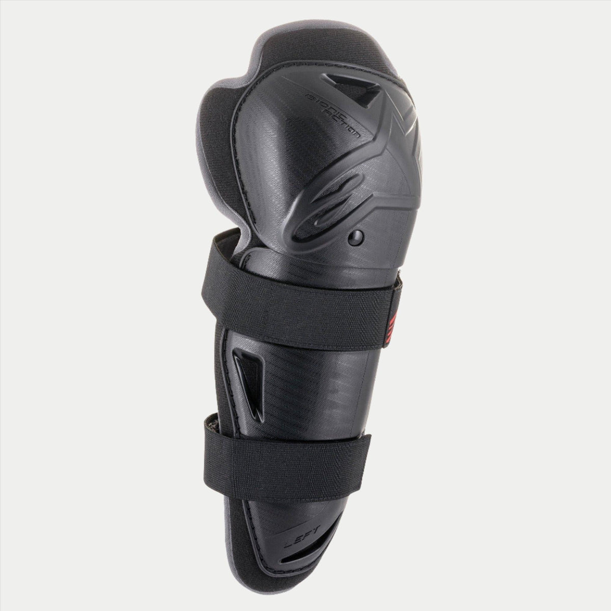 Protège-genoux Jeunes Asymétriques Alpinestars Bionic Action Noir Rouge - MxProStoreParts
