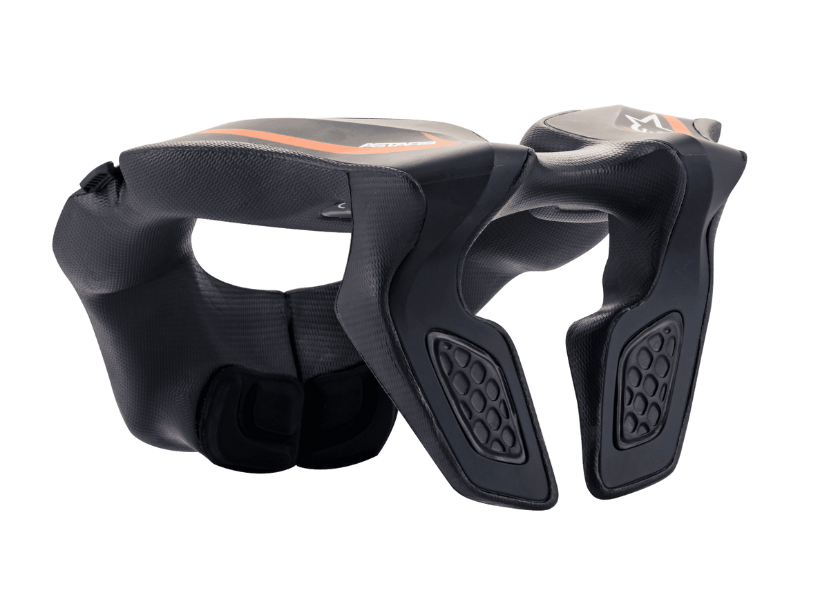 Alpinestars Soporte de Cuello de Protección para Moto Infantil Negro y Naranja Talla Única - MxProStoreParts