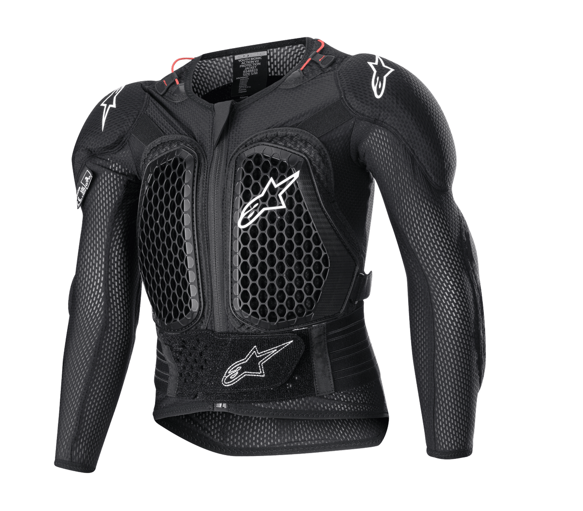 Alpinestars Youth Bionic Action V2 Ultra-Lightweight Black Protective Jacket - MxProStoreParts