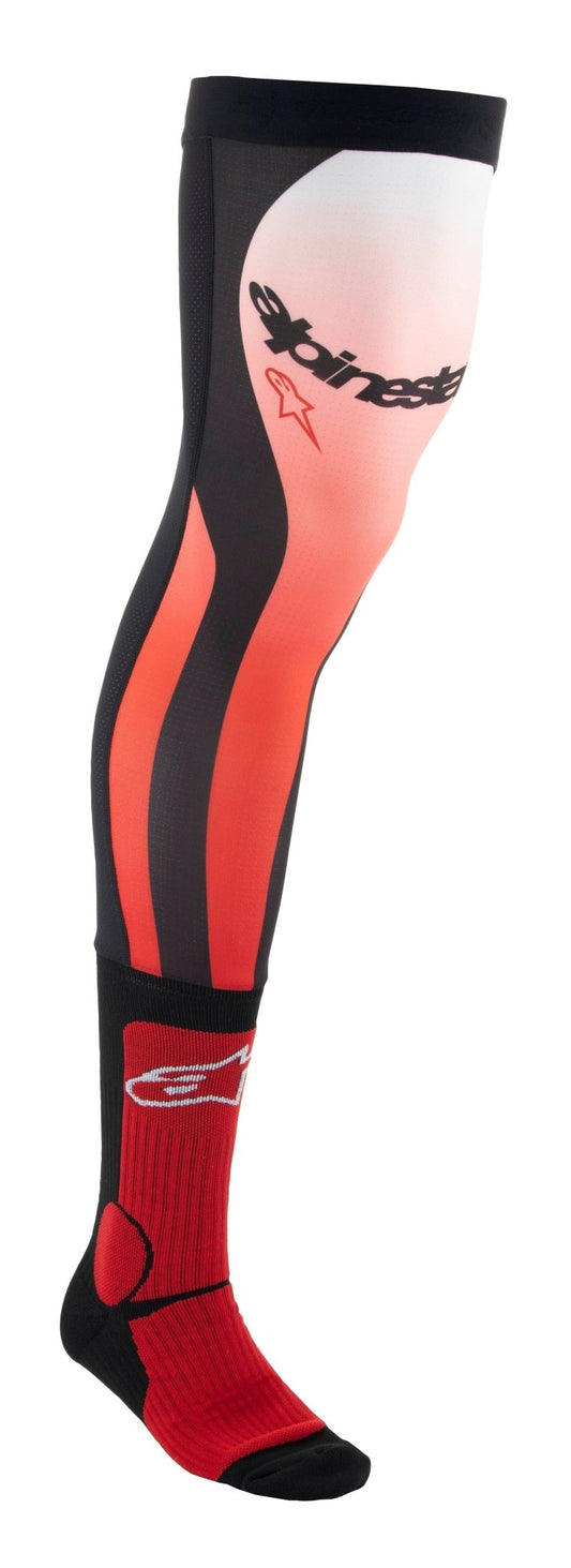 Alpinestars Chaussettes de genouillère Rouge/Blanc