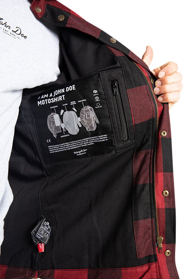 JOHN DOE Motoshirt herenjas rood 5XL - MxProStoreParts