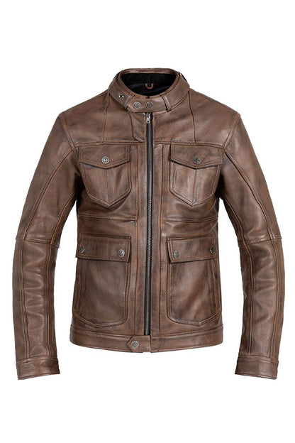 JOHN DOE Drifter leren herenjas bruin, maat L - MxProStoreParts