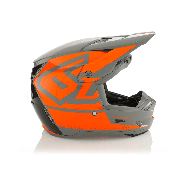 6D ATR-3 Brillo Hexágono Naranja Neón Crosshelm - MxProStoreParts