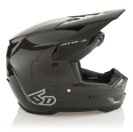 6D ATR-3 Casque Cross Brillant Noir Uni FIM - MxProStoreParts