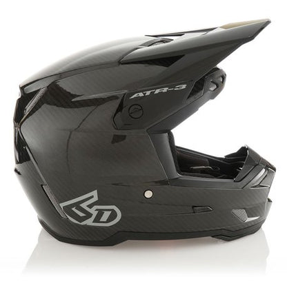 6D ATR-3 Casque Cross Brillant Noir Uni FIM - MxProStoreParts