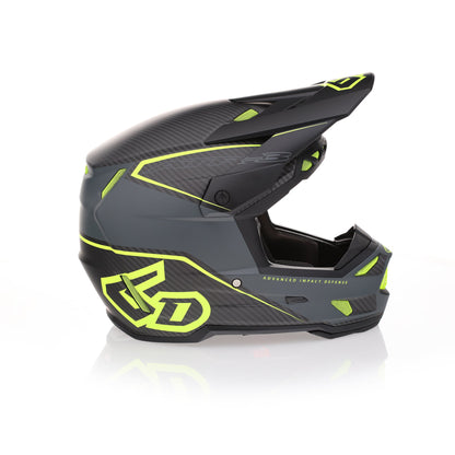 6D ATR-3 Zone Amarillo mate Casco de cross FIM - MxProStoreParts