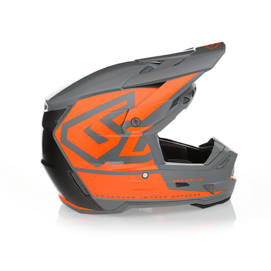 6D ATR-3Y Hex Brillant Néon Orange Casque de Cross Jeunesse