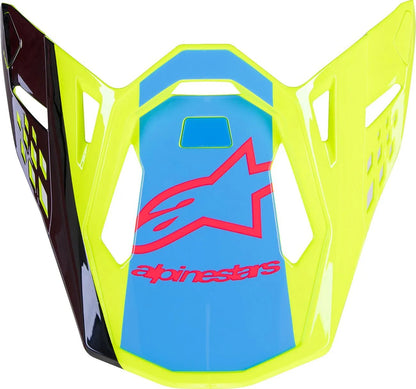 Alpinestars S-M10 Unite visor de casco – Amarillo flúor Negro Rosa Diva - MxProStoreParts