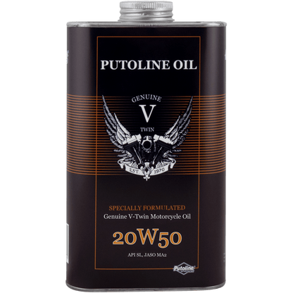Putoline GENUINE V-TWIN MINERAL 20W-50 1L TIN CAN, MINERAL, API CH-4/SJ - MxProStoreParts