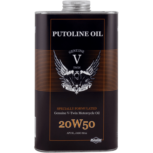 Putoline GENUINE V-TWIN MINERAL 20W-50 1L TIN CAN, MINERAL, API CH-4/SJ