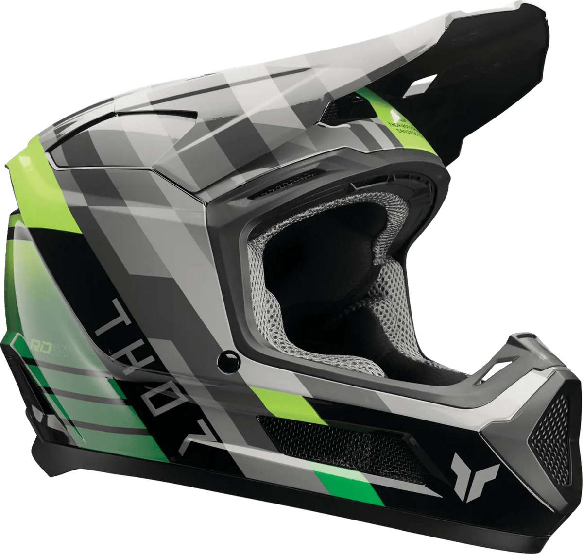 THOR Fleet Camber casco de cross juvenil – Negro/Verde - MxProStoreParts