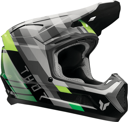 THOR Fleet Camber casco de cross juvenil – Negro/Verde - MxProStoreParts