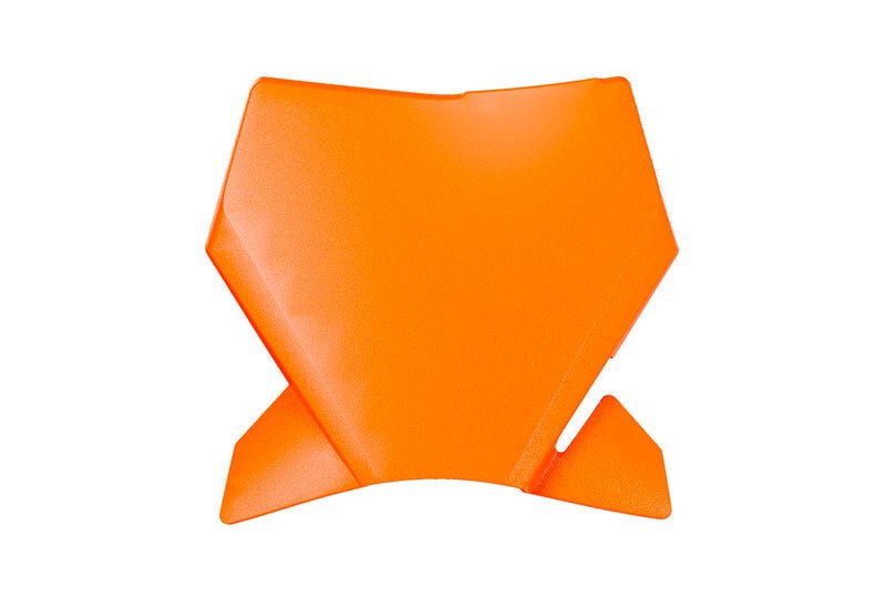 RTECH Plaque d'immatriculation avant, ORG/BLK - MxProStoreParts