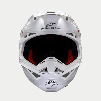 Alpinestars Supertech M10 Solid Helmet ECE 22.06 Gloss White - MxProStoreParts