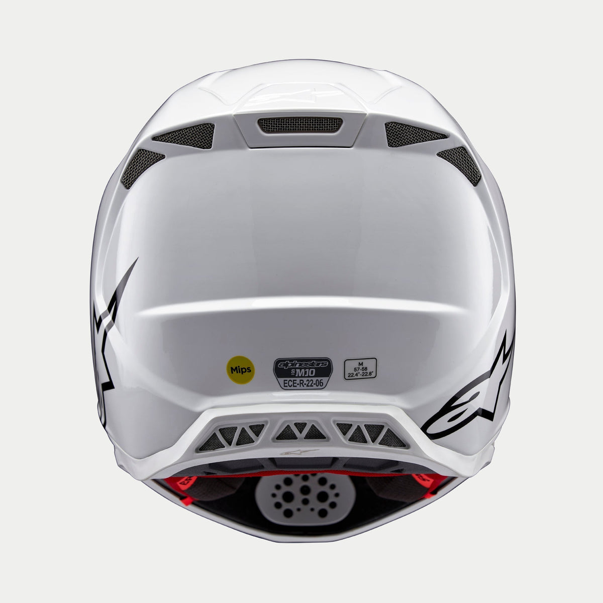 Alpinestars Supertech M10 Solid Helmet ECE 22.06 Gloss White - MxProStoreParts