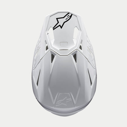Alpinestars Supertech M10 Solid Helmet ECE 22.06 Gloss White - MxProStoreParts