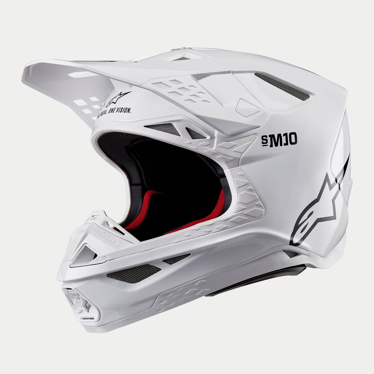 Alpinestars Supertech M10 Solid Helmet ECE 22.06 Gloss White - MxProStoreParts