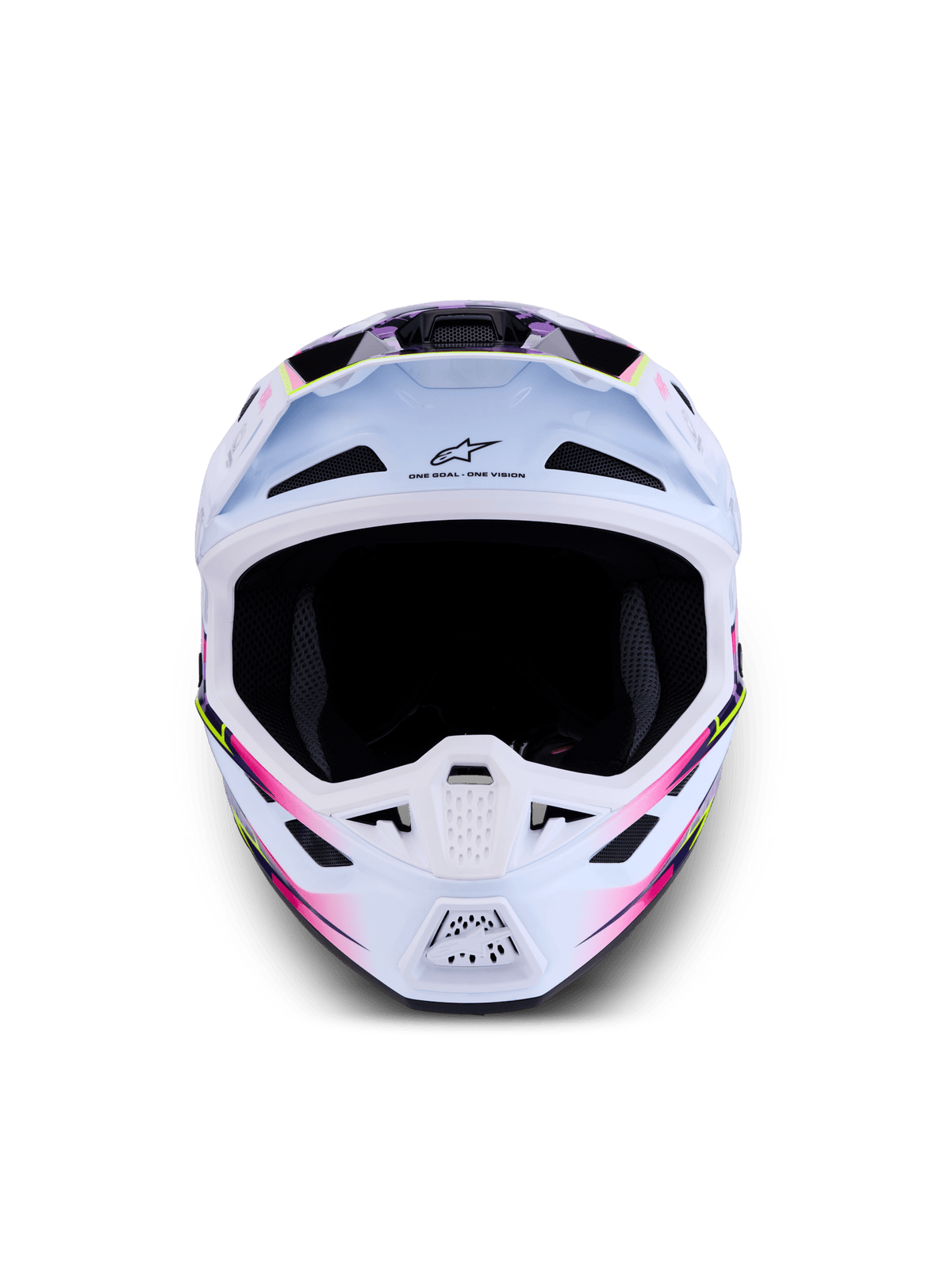 Alpinestars S-M7 Blaster Casque ECE 22.06 Violet Rose Blanc Brillant - MxProStoreParts